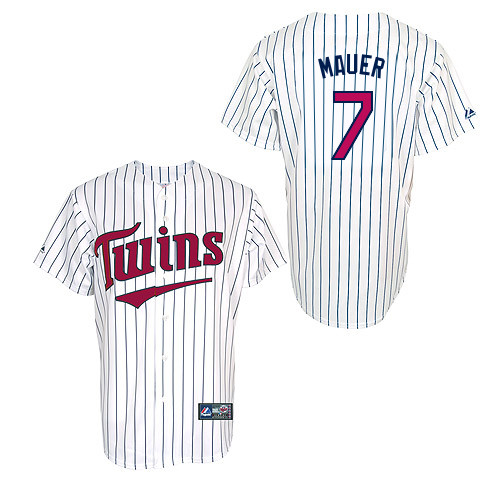 Joe Mauer #7 MLB Jersey-Minnesota Twins Men's Authentic 2014 ALL Star Alternate 3 White Cool Base Baseball Jersey